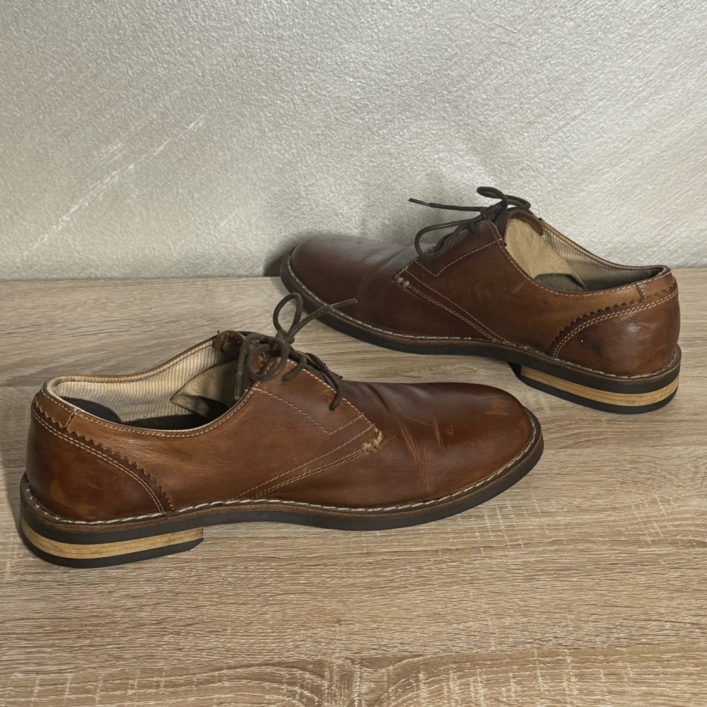 Original Penguin by Munsingwear Waylon Men’s 10 Oxford Brown Leather Dress Shoes - Picture 6 of 11